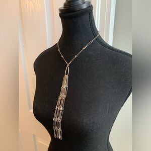 “925” silver stamped safety pin punk necklace